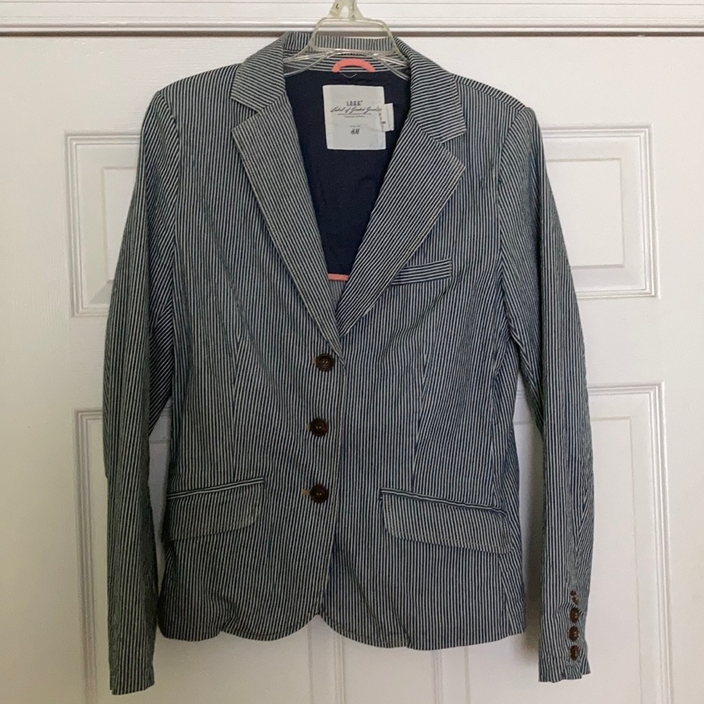 Like New H&M pinstipe blazer SZ 12